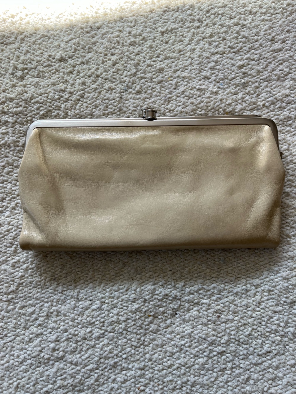 HOBO Ivory Leather Double Clutch - Elegant Women’s Evening Bag